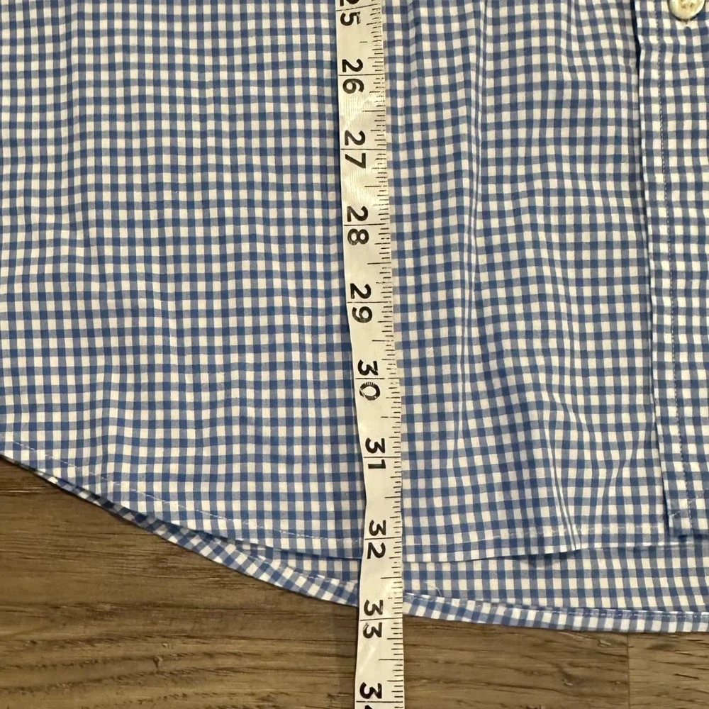Polo Ralph Lauren Mens XL Classic Fit Gingham Button Down Shirt Blue White Pony